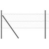 vidaXL Poste de Cerca Cinzeto 10 x 0,8 m (malha de 50 mm) A&ccedil;o e PVC