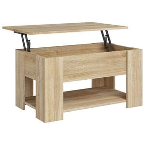 vidaXL Mesa de centro 79x49x41 cm madeira processada carvalho sonoma