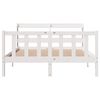 vidaXL Cama sem colchão 140x200 cm madeira de pinho maciça branco