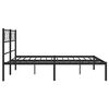 vidaXL Estrutura de cama com cabeceira 140x200 cm metal preto