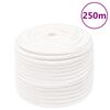 vidaXL Corda de barco 14 mm 250 m polipropileno branco completo