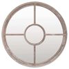 vidaXL Espelho de jardim p/ uso exterior ferro 40x4 cm cor de areia