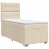 vidaXL Cama box spring com colch&atilde;o Creme 80 x 200 cm Tecido