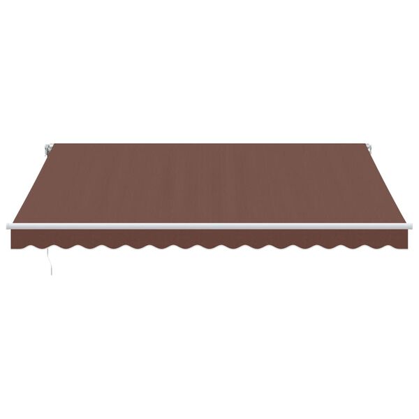 vidaXL Toldo retrátil automático 400x350 cm castanho