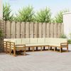 vidaXL Conjunto de Sof&aacute;s para Exterior 10 pcs Natural e Creme