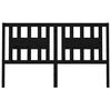 vidaXL Cabeceira de cama 146x4x100 cm pinho maci&ccedil;o preto