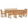 vidaXL 9 pcs conjunto de jantar para jardim madeira de ac&aacute;cia maci&ccedil;a
