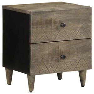 vidaXL Mesa de cabeceira cinzento claro 40x33x46 cm