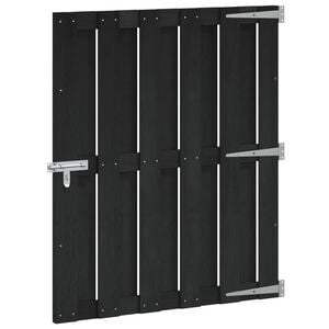 vidaXL Port&atilde;o de Jardim 100 x 112 cm WPC e Alum&iacute;nio Preto