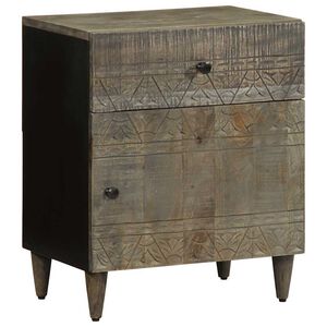 vidaXL Mesa de cabeceira cinzento claro 50x33x60 cm