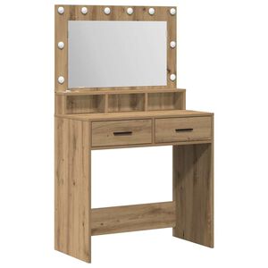 vidaXL Mesa de vestir Carvalho Artesanal 79 x 41 x 135 cm