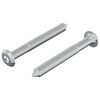 vidaXL Parafuso 2 pcs Prateado M6 x 50 mm A&ccedil;o