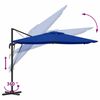 vidaXL Parasol Roma Azul 286 x 284 x 265 cm Alumínio e Poliéster