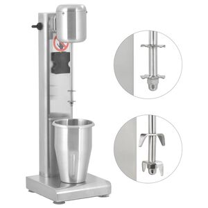 vidaXL Misturador para batidos a&ccedil;o inoxid&aacute;vel 1 L