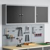 vidaXL Conjunto de Arm&aacute;rio de Ferramentas e Pegboard 5 pcs Preto