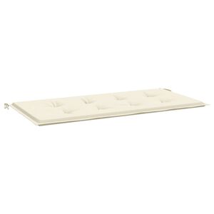 vidaXL Almofadão p/ banco de jardim 120x50x3cm tecido oxford creme