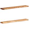 vidaXL Prateleiras parede 2 pcs 100x20x3,5 cm madeira de ac&aacute;cia maci&ccedil;a