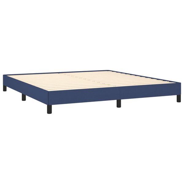 vidaXL Estrutura de cama sem colch&atilde;o 180x200 cm tecido azul