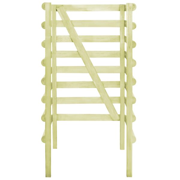 vidaXL Unidade p/caixote lixo 70x80x150 cm pinho impregnado verde