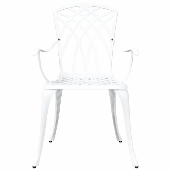 vidaXL Cadeira de Jardim 2 pcs Branco 53 x 51 x 88,5cm Alum&iacute;nio