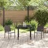 vidaXL Conjunto de Jantar para Jardim 3 pcs Marrom e Preto