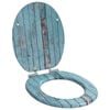 vidaXL Assento de Sanit&aacute;rio com Fechamento Suave Azul 44 x 38 cm