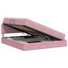 vidaXL Cama com Armazenamento com cabeceira Rosa 140 x 200 cm Veludo