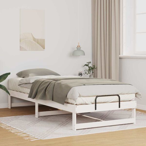 vidaXL Estrutura da Cama Branco 80 x 220 cm Madeira de Pinheiro Sólida