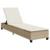 vidaXL Espregui&ccedil;adeira com almofad&otilde;es 55x200x25,5cm vime PE bege
