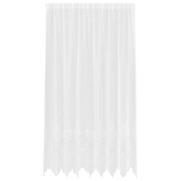 vidaXL Cortina de Renda com cortinas Branco 200 x 200 cm Poli&eacute;ster