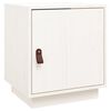 vidaXL Mesa de cabeceira 40x34x45 cm madeira de pinho maci&ccedil;a branco