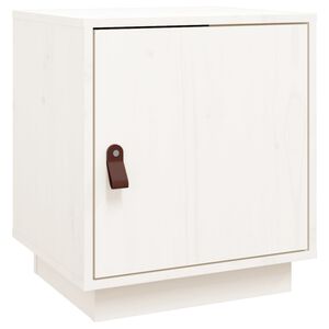 vidaXL Mesa de cabeceira 40x34x45 cm madeira de pinho maci&ccedil;a branco