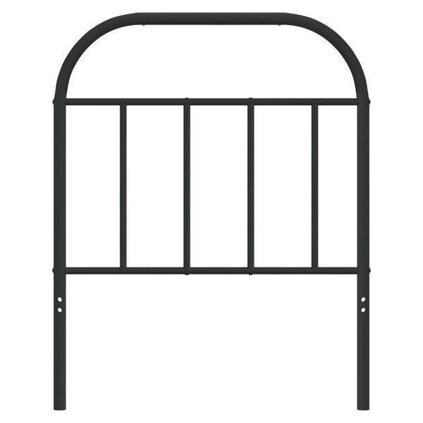 vidaXL Cabeceira de cama 75 cm metal preto