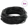 vidaXL Corda de Couro Preto &Oslash;1 mm x 5 m Couro