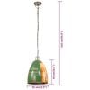 vidaXL Candeeiro suspenso industrial redondo 25W 32 cm E27 multicor