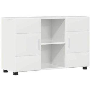 vidaXL Buffet com prateleira Branco Brilhante 88,5 x 30,5 x 55,5 cm