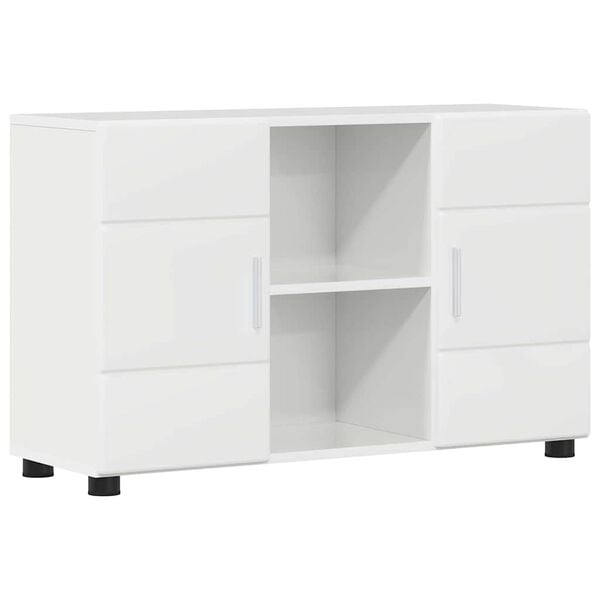 vidaXL Buffet com prateleira Branco Brilhante 88,5 x 30,5 x 55,5 cm
