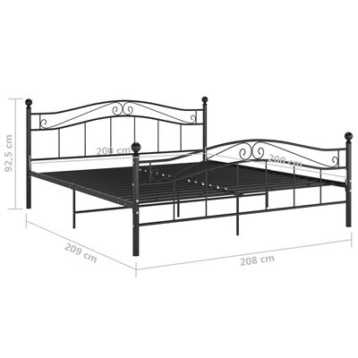vidaXL Estrutura de cama 200x200 cm metal preto