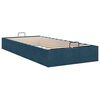 vidaXL Otomano Bed Frame No Colch&atilde;o Azul Escuro 100x200 cm Veludo