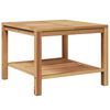 vidaXL Mesa de centro Castanho 60 x 60 x 45 cm Madeira de Teca S&oacute;lida