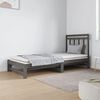 vidaXL Estrutura sof&aacute;-cama de puxar 2x(90x190) cm pinho maci&ccedil;o cinza