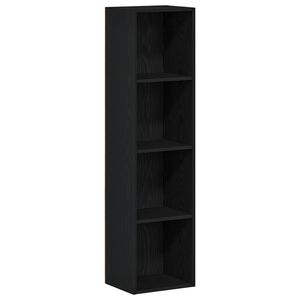 vidaXL | Gabinete de Livros | Carvalho preto 36 x 30 x 143 cm