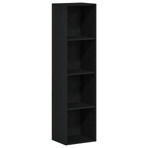 vidaXL | Gabinete de Livros | Carvalho preto 36 x 30 x 143 cm