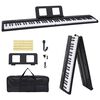 vidaXL 88 teclas Piano teclado el&eacute;trico com suporte de m&uacute;sica dobr&aacute;vel