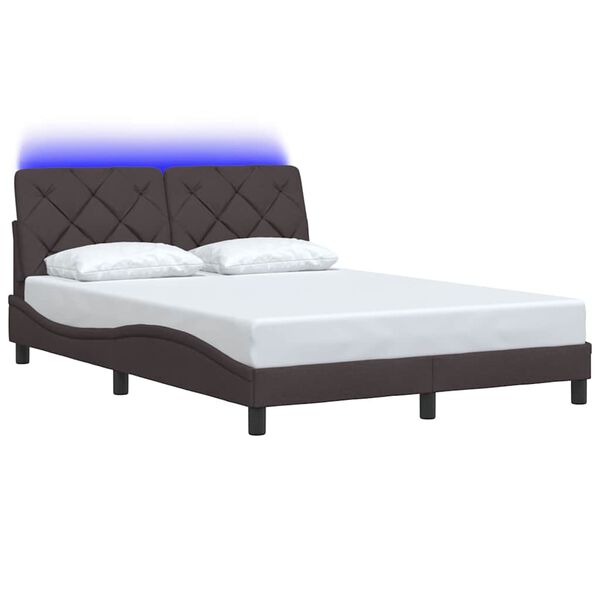 vidaXL Estrutura de cama com LED sem colch&atilde;o 120x200 cm tecido