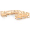 vidaXL 12 pcs conjunto lounge de jardim pinho maci&ccedil;o