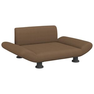 vidaXL Cama para c&atilde;es 70x45x28 cm tecido castanho