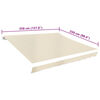 vidaXL Lona para toldo creme 350x250 cm