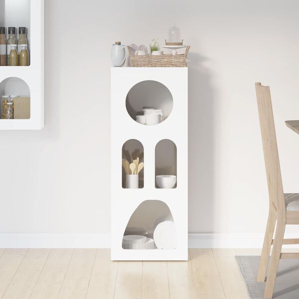 vidaXL Buffet Branco Brilhante 40 x 35 x 100,5 cm Madeira processada