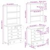 vidaXL Hutch com gaveta ASKIM Cera de Mel 91 x 40 x 200,5 cm